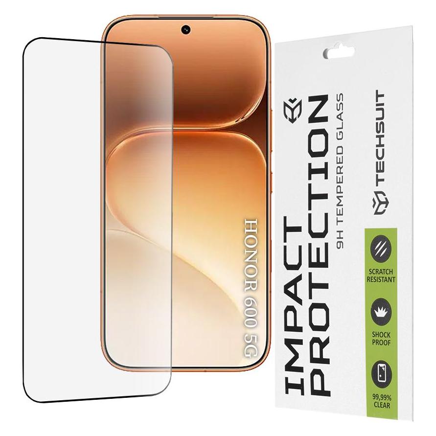 Techsuit - 111D Full Cover / Full Glue Glass - Honor 600 / 600 Pro - Black (Honor 600, Honor 600 Pro) (69205057)