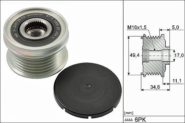 Schaeffler Ina Generatorfreilauf 535015510 Für Mini Vw