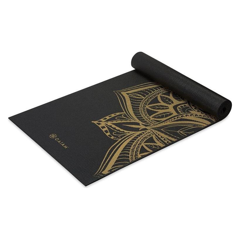 Gaiam 6mm Metallic Yoga Mat Bronze M Bronze Medallion (6 mm) (63418)