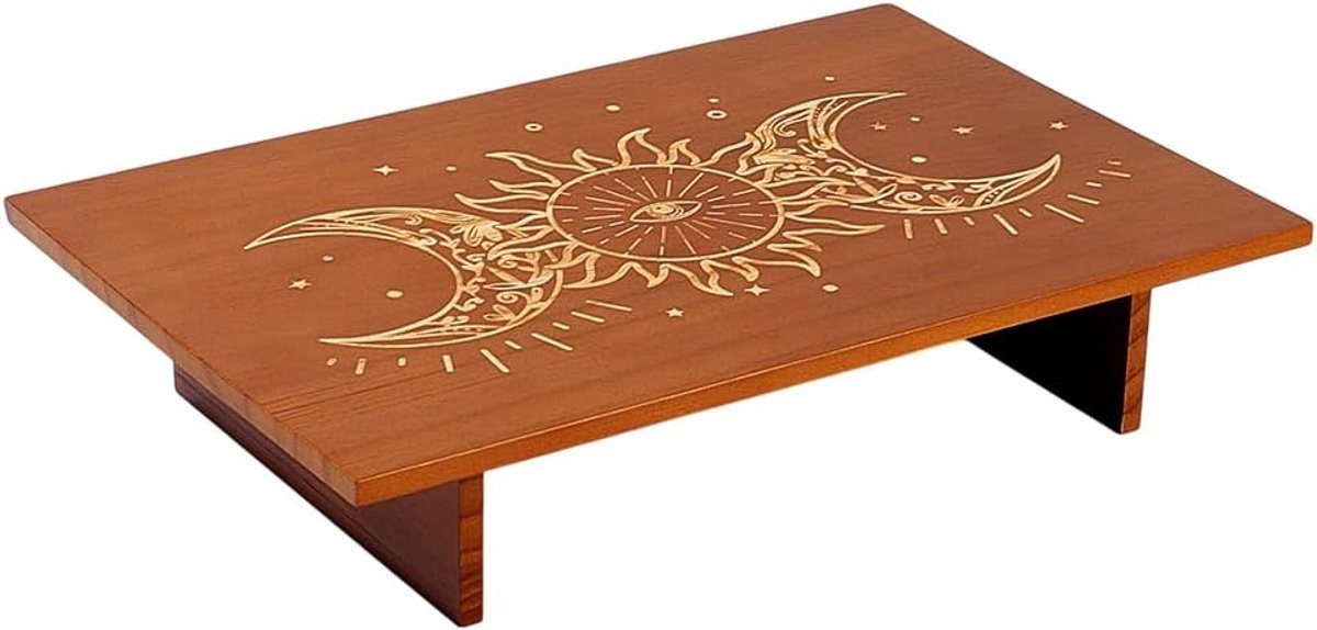 Dailygoods Meditatietafel Houten Altaar voor Boeddhistisch Heiligdom en Wicca Accessoires, 30 x 20 cm