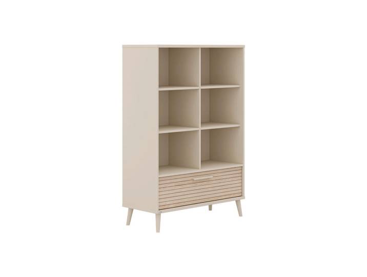 Paidi Aufbewahrungsregal, Eichefarben, Beige, Holzwerkstoff, 4 Fächer, 1 Schublade(n) Schubladen, 95x139x41 cm, Blauer Engel, Typenauswahl, Beimöbel erhältlich, stehend, Ordnen & Aufbewahren, Deko- & Aufbewahrungsboxen, Regalboxen & Stehsammler