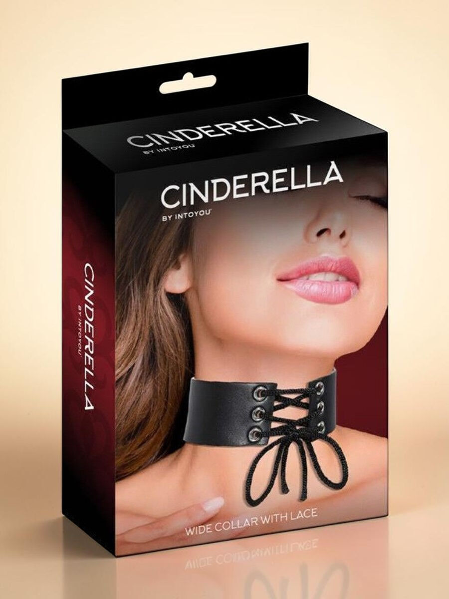 CINDERELLA Collier en cuir vegan avec nœud ajustable taille unique