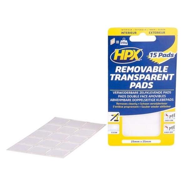 Konjac Sponge HPX Selvklaebende/aftagelige pads 25x25mm 15 stk. (HT2525)