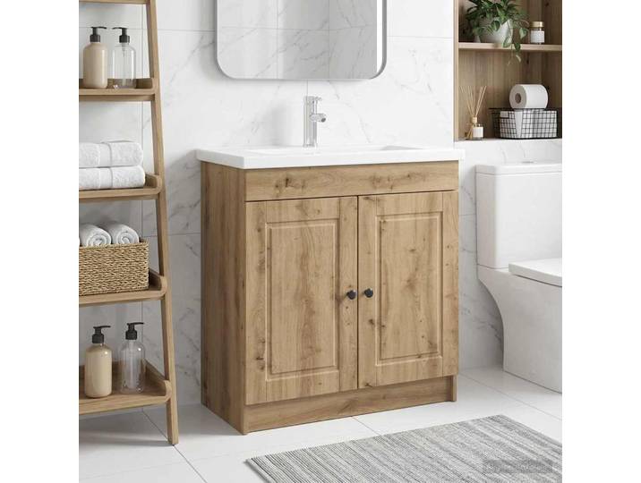 vidaXL Unter dem Waschbecken Badschrank Artisan-Eiche