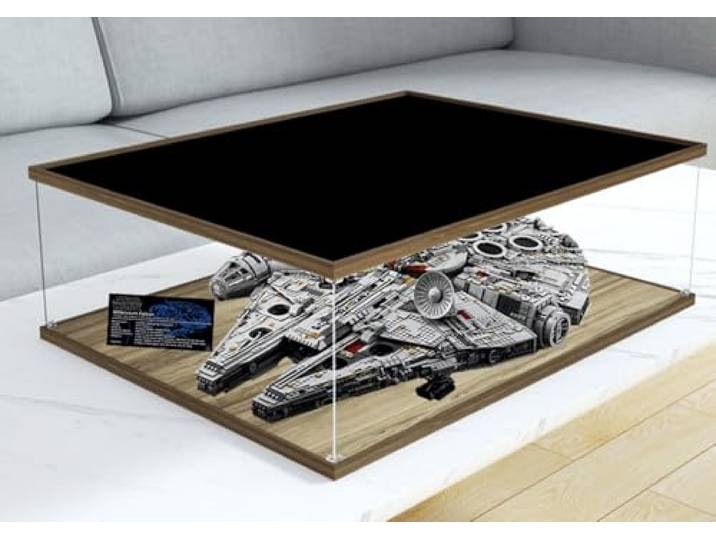 Caikbms Vitrine Acryl Kompatibel Mit Le-go 75192 Millennium Falcon, Staubdichte Transparente Durchsichtige Displaybox Vitrine (Nur Vitrine) B,3mm