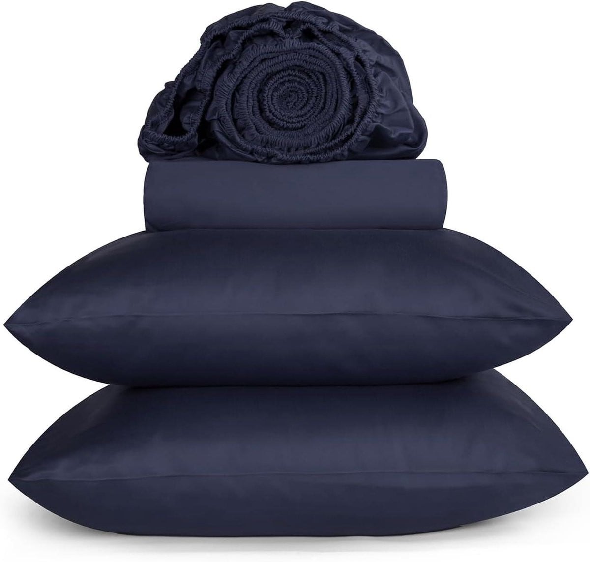 Katoenen Lakenset Queen Size - Marineblauw - 800 Draadtelling Satijnweefsel