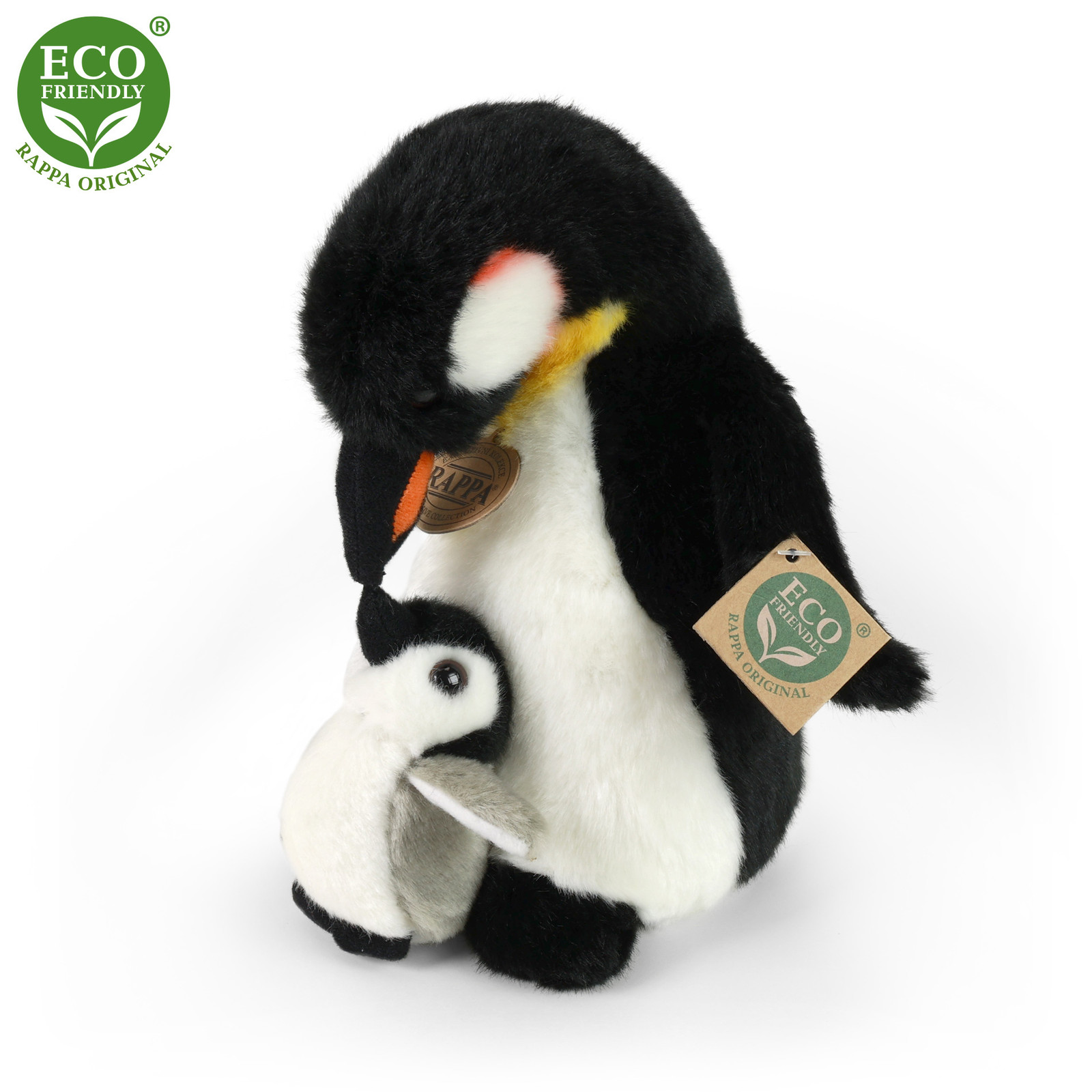 Rappa Pluche Pinguïn met Welp 22 cm Milieuvriendelijk