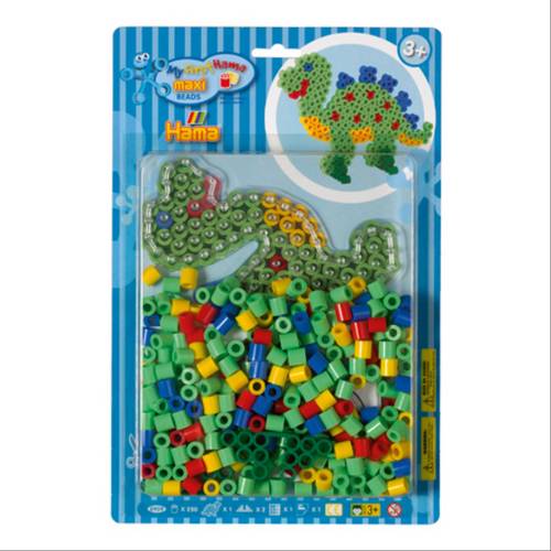 Vedes HAMA Bügelperlen Maxi - Blisterset Dino - 1 Stiftplatte Dinosaurier, 250 Perle 8909