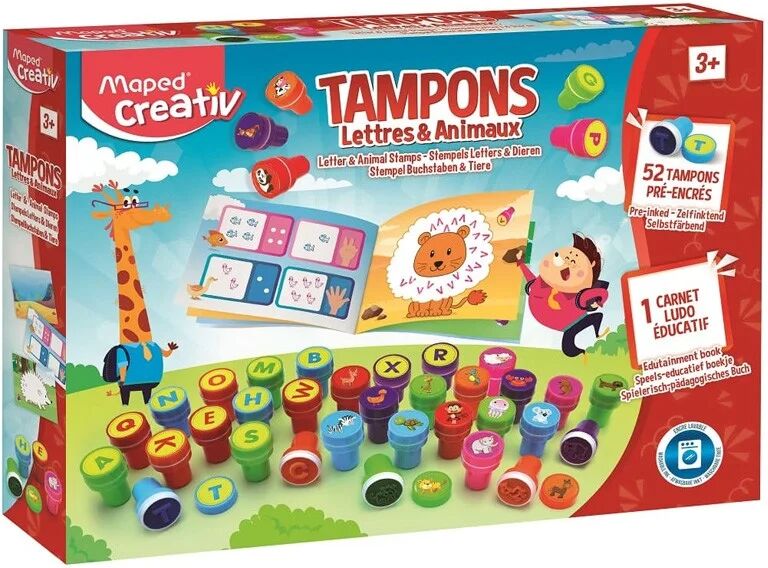 Coffret Tampons Lettres et Animaux - Maped Creativ