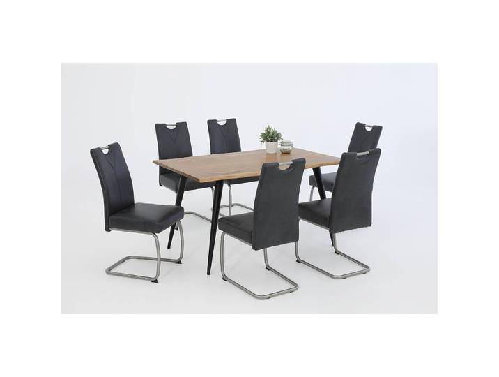 Freischwinger Manniku 43 x 99 x 58cm 2er Set Grau/Anthrazit
