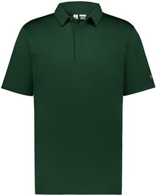 Russell Athletic R10GKM SIDELINE GRID POLO Shirt in Dark Green size Large   Polyester