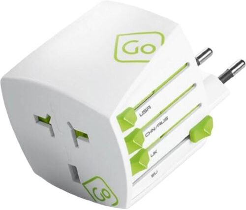 Adaptador Tomada Go Travel  EU   Mundial - Branco