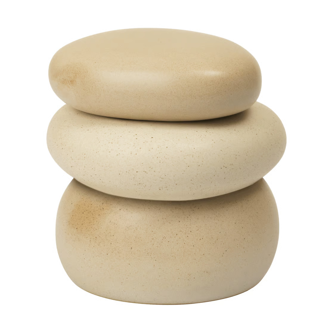 Ferm Living Pebble doosje large keramiek Sand/Cream