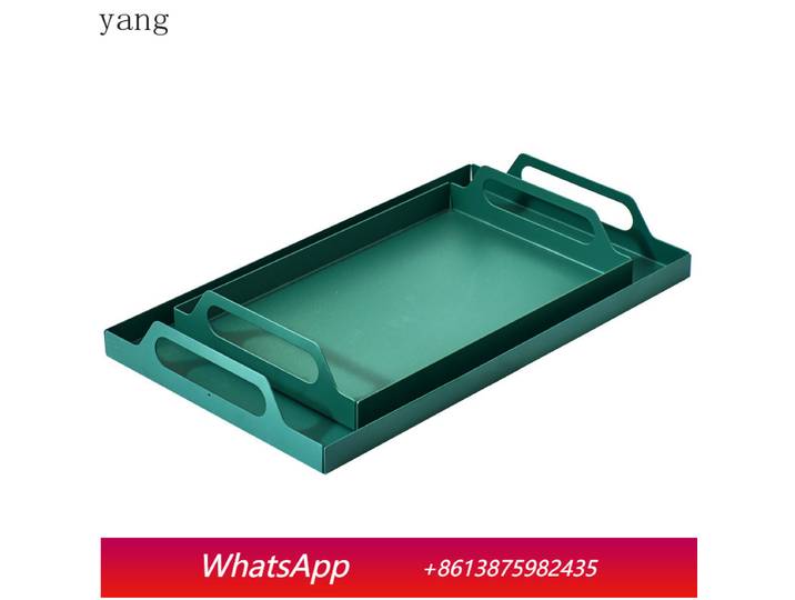 Plateau en fer forgé XZ, plateau de rangement carré haut de gamme pour la maison, plateau de drainage pour armoire de bureau