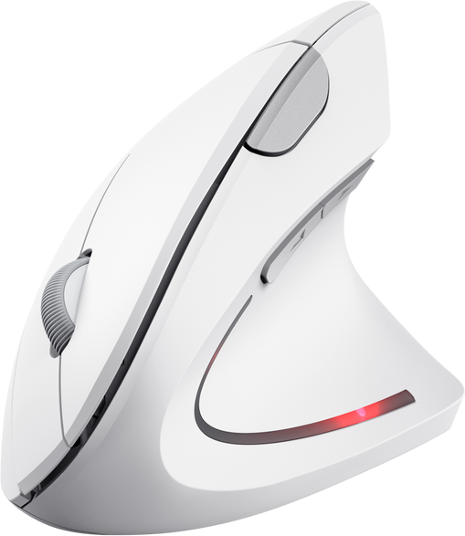 Trust Moutru25132 Mouse Wireless Verticale Ergonomico Usb Ottico 1600 Dpi Con Rotella Colore Bianco - Moutru25132