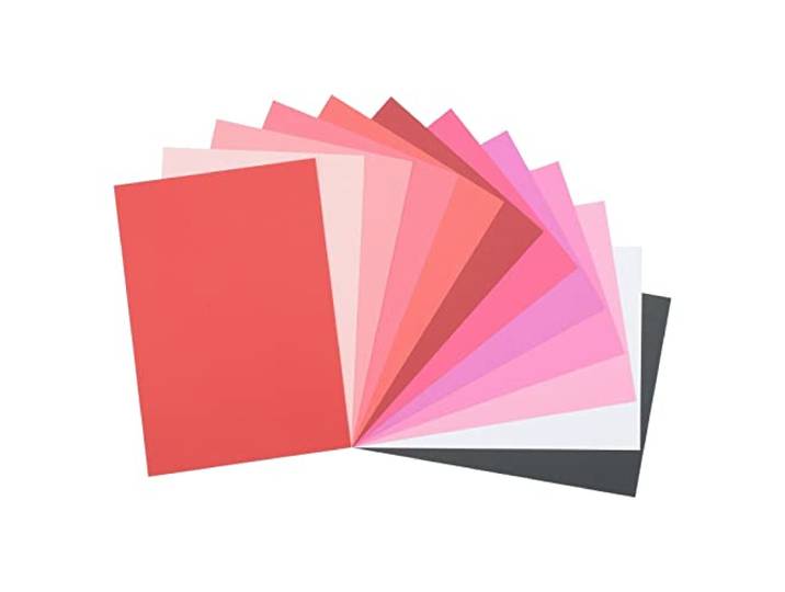 Vaessen Creative Florence Cardstock Gestructureerde A4-kaart, 216 g, voor scrapbooking, wenskaarten, uitnodigingen, reliëf, handbelettering en andere papiercreaties, Valentijnsdag