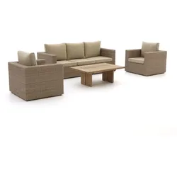 Intenso Carpino/ROUGH-L Sessel-Sofa Lounge-Set 4-teilig