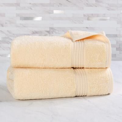Superior 100% Egyptian Cotton Bath Sheet Set of 2, Highly Absorbent Oversized Towels