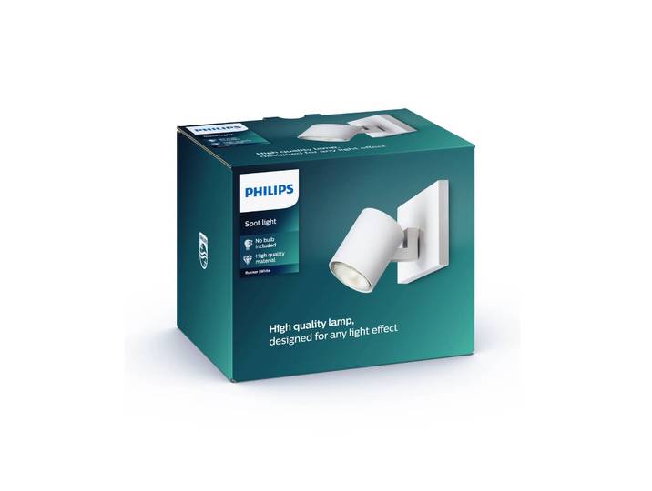 Philips myLiving Runner Wandspot GU10 1-flg weiß Runner, dimmbar, weiß / opal, für Wohn- / Esszimmer, Aluminium