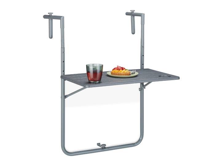 Balkonhängetisch klappbar Grau