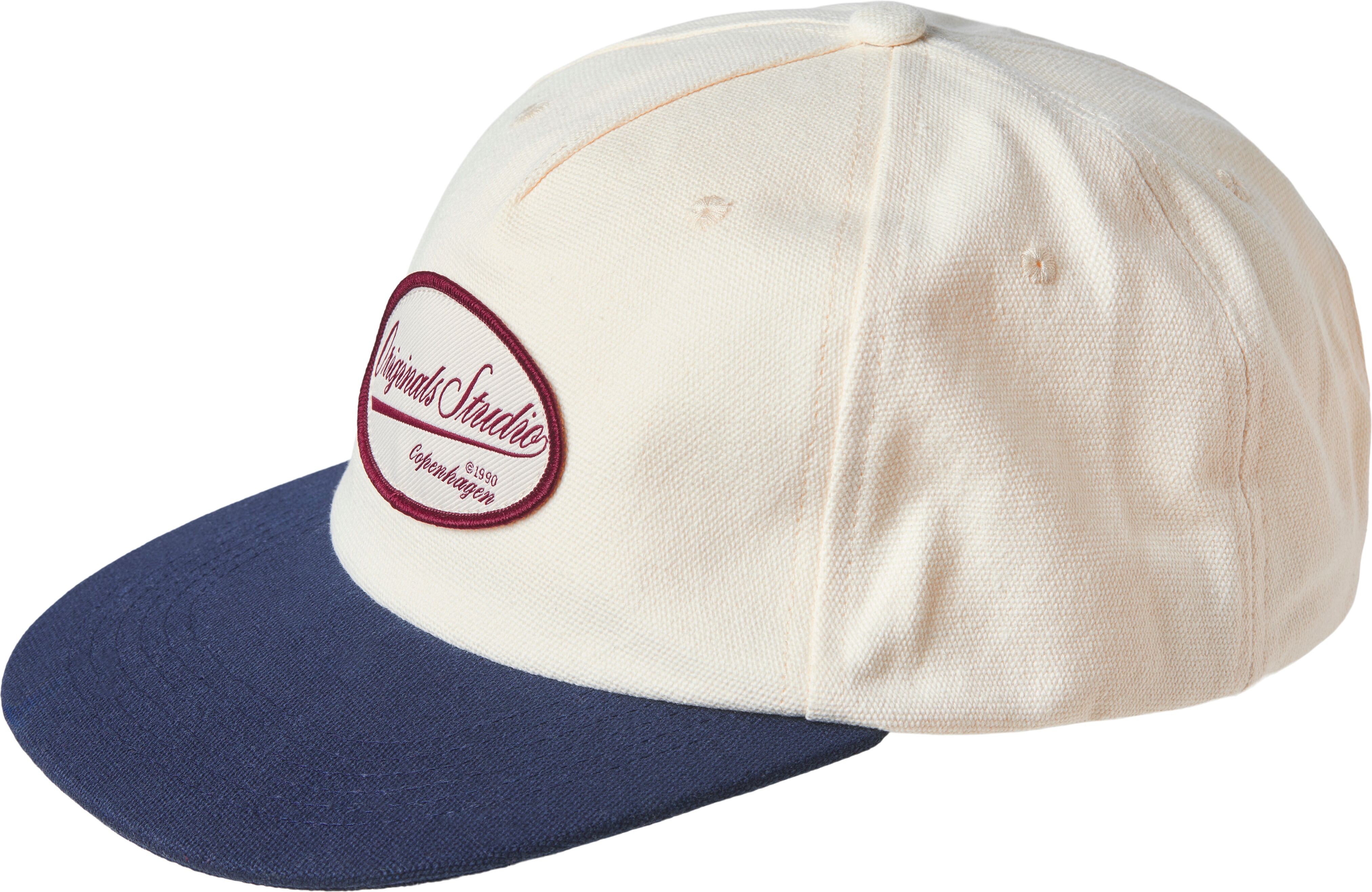 Baseball Cap JACK & JONES "JACLOOSE NORREBRO BADGE CAP SN", Herren, beige (turtledove detail:sky captain), Baumwolle, Caps Baseball Cap, Baumwolle turtledove detail:sky captain Einheitsgröße