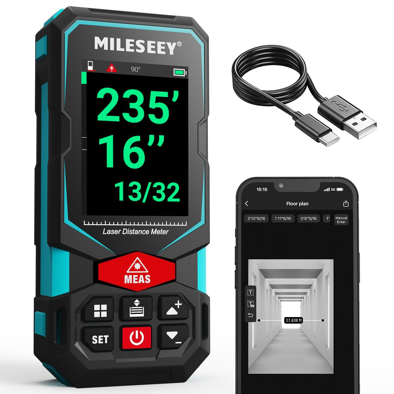 Selius Laserafstandsmeter met App-versie, 100 m