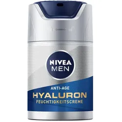 2x Nivea Men, Gesichtscreme, Anti-Age Hyaluron Feuchtigkeitscreme (50 ml, 24h Creme, SPF 15)