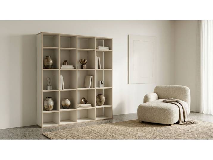 Bibliothèque en multiplex Mélaminé premium Blanc Bord contre­plaqué