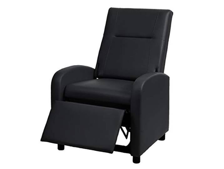 Mendler Fernsehsessel HWC-H18 Kunstleder klappbar 99x70x75cm - schwarz Relaxsessel, Liege, Sessel