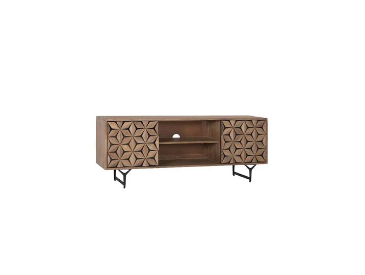 Design Lowboard „Mysore“ Mangoholz Natural, Schwarz 147 x 57 x 38 cm Giner & Colomer