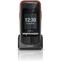 Emporia V200i (2.40", 2 Mpx), Tastenhandy, Silber, Rot, Schwarz