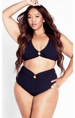 Plus Size Women's Persia Bikini Top - black by City Chic in Black (Size 14 W)