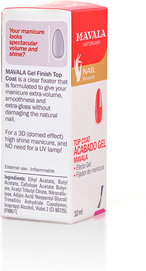 Mavala Nail Beauty top coat effet gel 10 ml