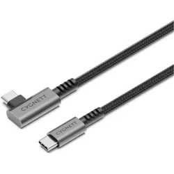 Cygnett Unite Rechtwinkliges Kabel (1 m, USB 3.2 Gen 1, 240 W), USB Kabel
