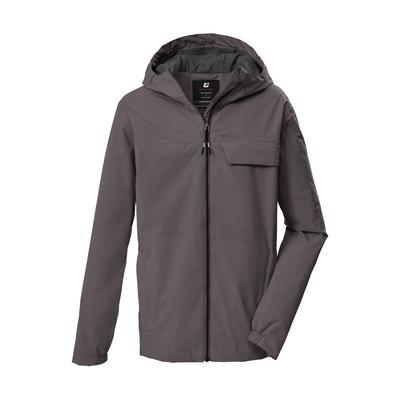 Funktionsjacke KILLTEC "KOS 125 BYS JCKT", Jungen, Gr. 128, grau (taupe), Obermaterial: 100% Polyester.Futter: 100% Polyester, Jacken Funktionsjacke, Wind- und wasserdicht, verschweißte Nähte, Teflon EcoElite™
