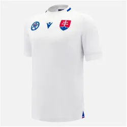 Macron, Herren, Fussballtrikot, Slowakei Auswärts Trikot (L), Blau, Rot, Weiss