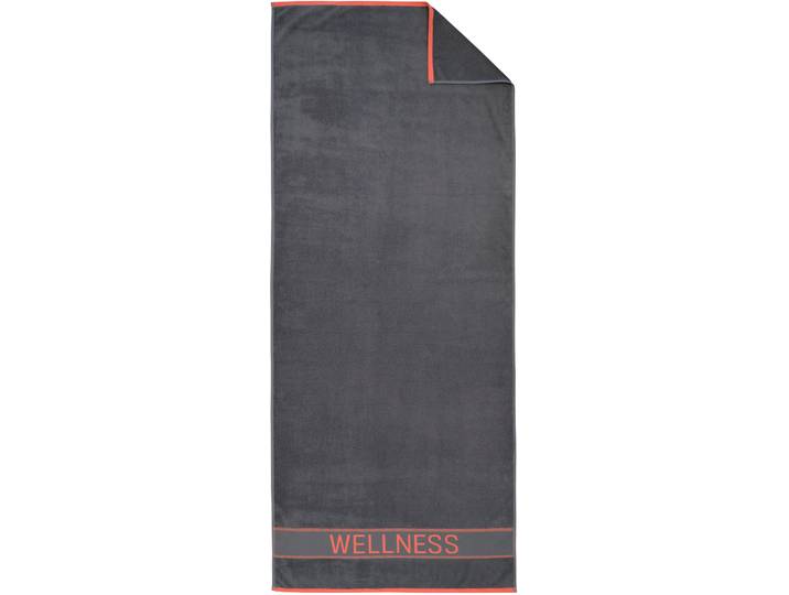 Saunatuch DYCKHOFF Wellness , grau (anthrazit), B:80cm L:200cm, Frottier, Baumwolle, Handtücher, Saunatuch