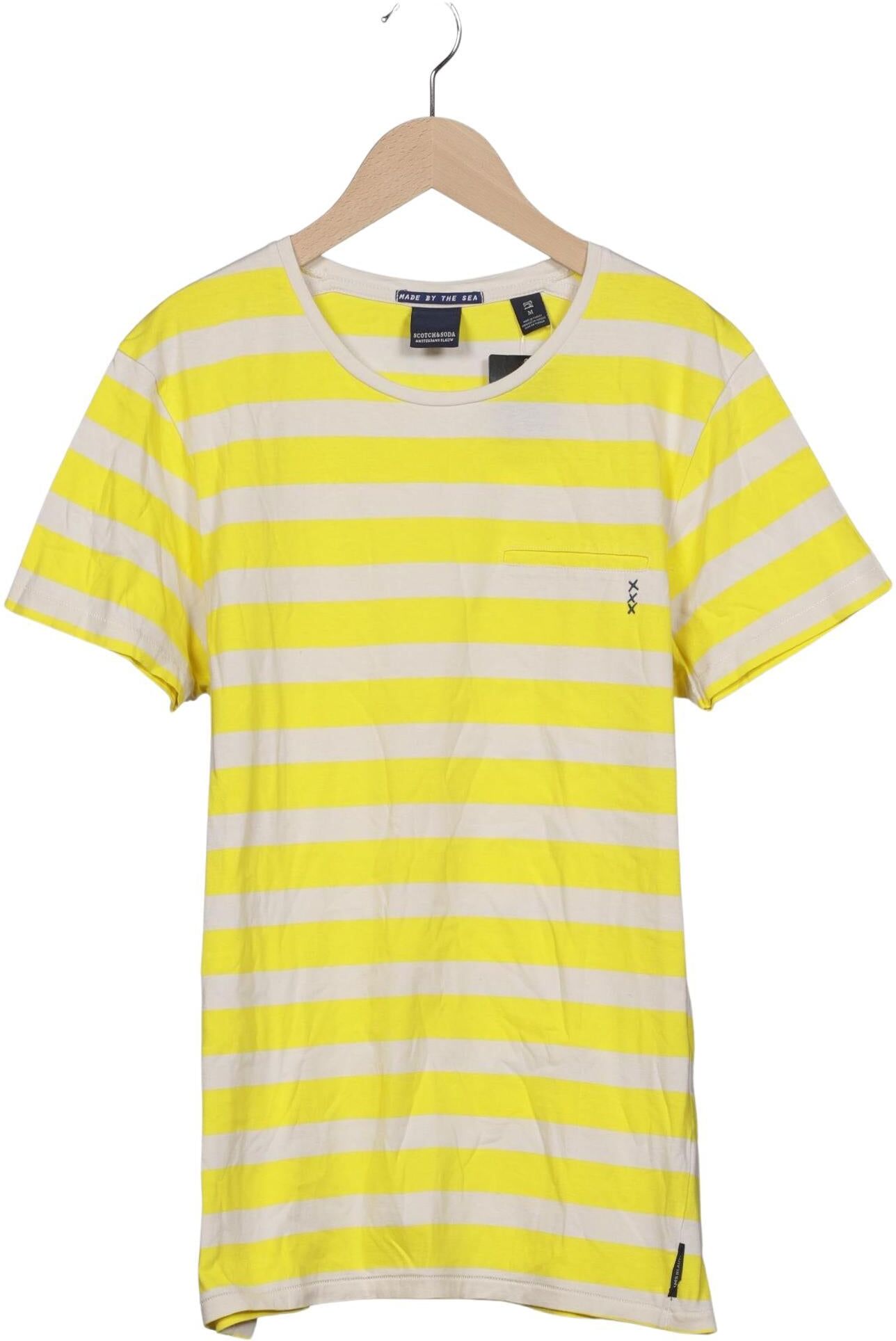 Scotch & Soda Herren T-Shirt, Neon, Gr. M, Baumwolle - Second Hand