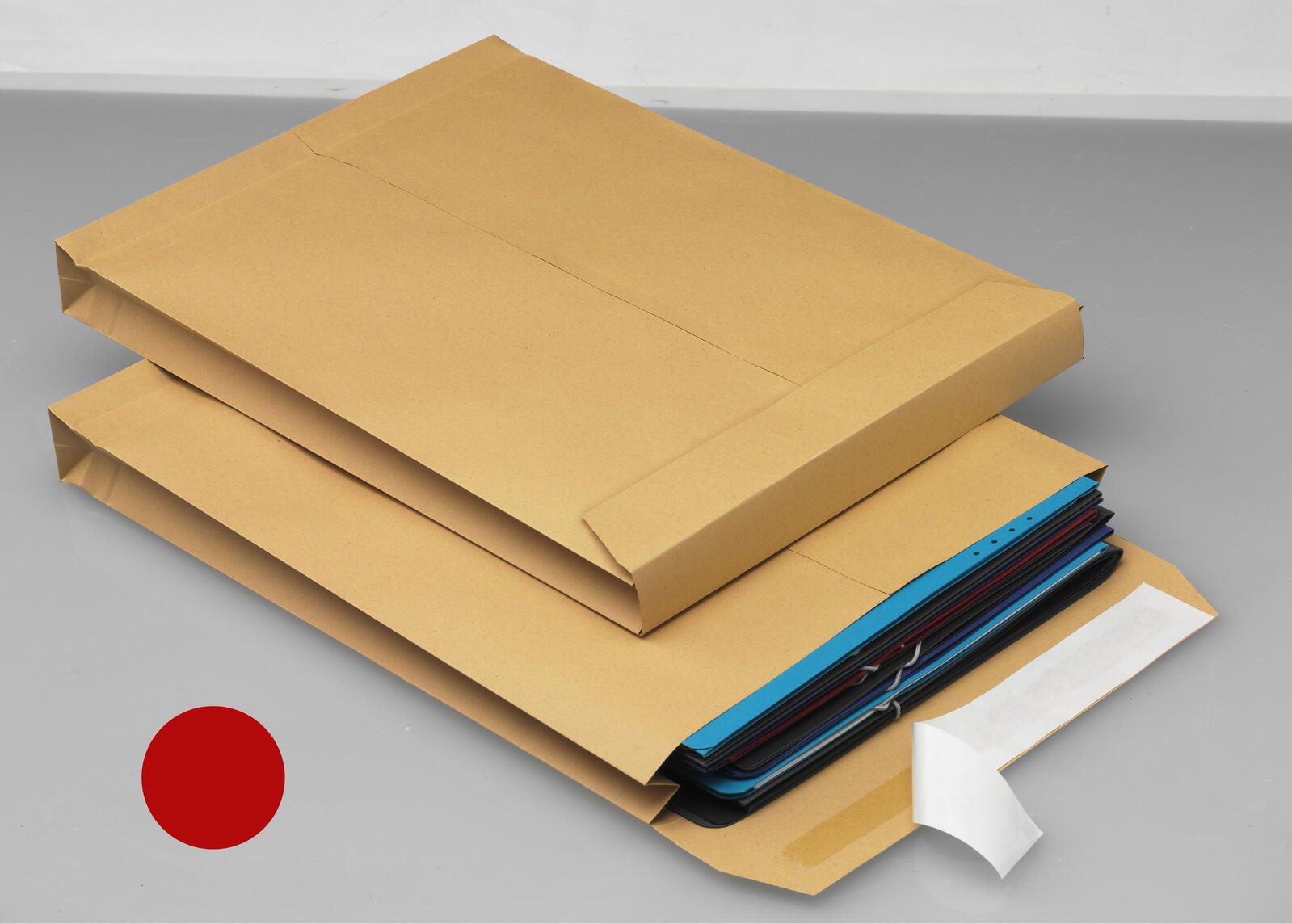 MAILmedia Faltentaschen DIN E4 braun 30123489