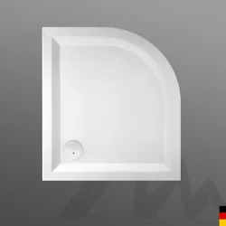 Mauersberger Duschwanne „albis“ 1000 × 900 mm in Weiß