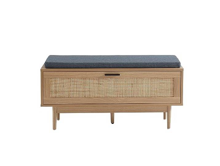 BAÏTA - Banc à Chaussures Amana cannage en rotin 100cm