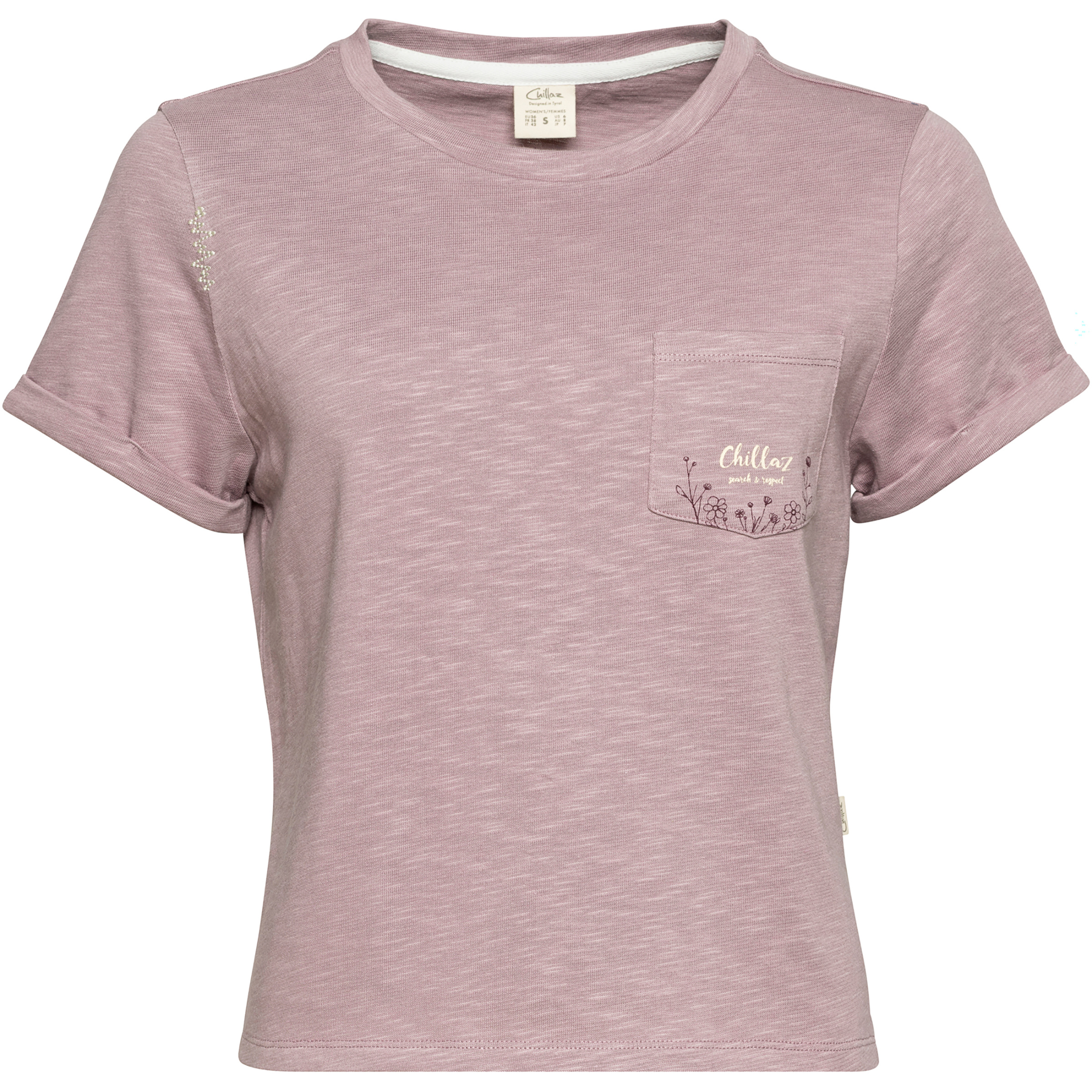 Chillaz Grosetto Search & Respect Damen T-Shirts rosa Größe XS Alpinklettern | Sportklettern | Bouldern Hautfreundlich