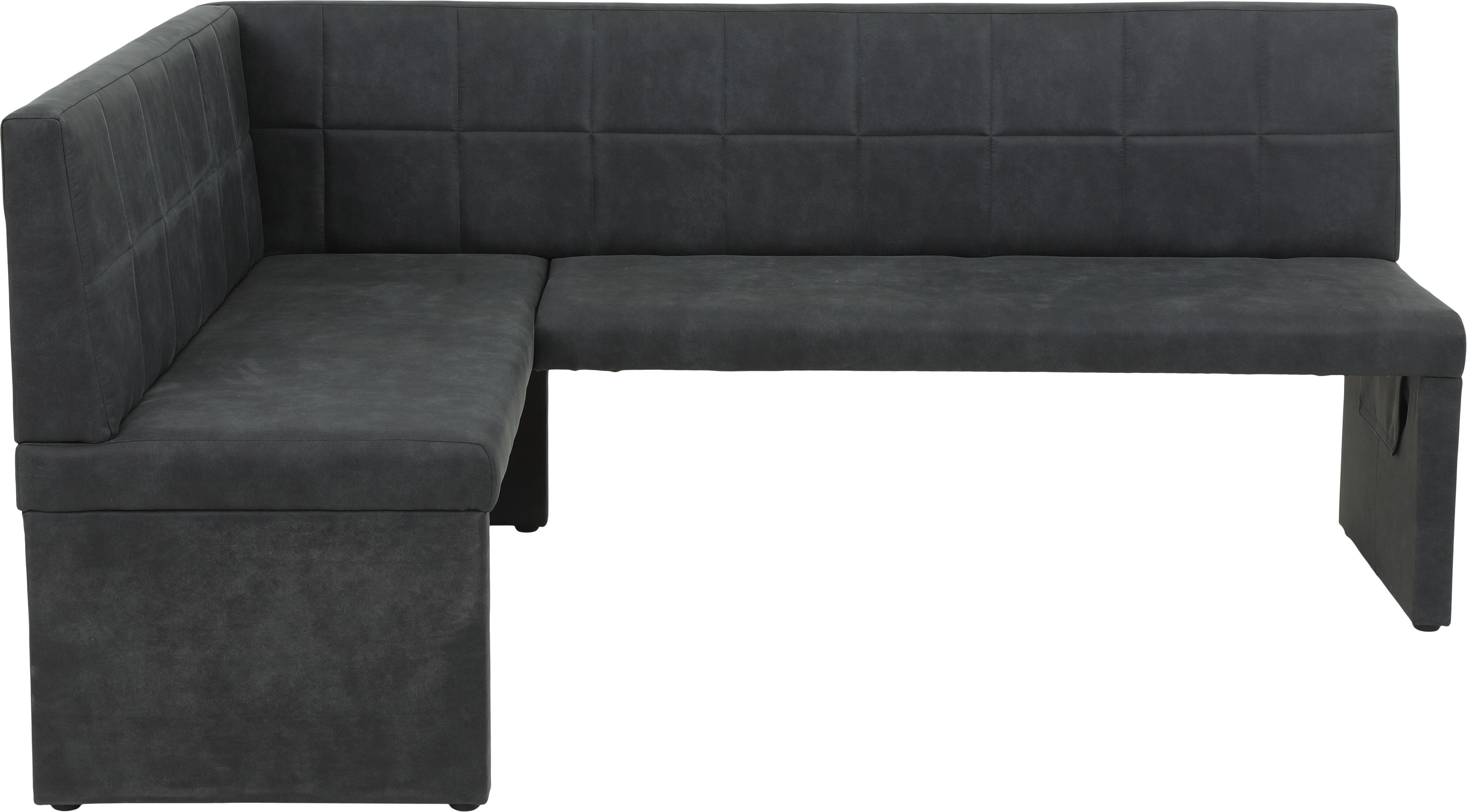 Essgruppe HELA "SPREE", grau (beton, schwarz, vt anthrazit, vintage anthrazit), Microfaser, rechtsbündig, Sitzmöbel-Sets, Essgruppe, Esstisch 140x90 cm mit Dickkante, Microfaserbezug