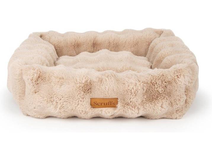 Scruffs Alpine Box Bed - Hondenmand - Luxe imitatiekonijnenbont - Champagne - M