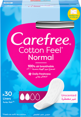 Carefree Cotton Feel Normal Protegeslips 30 un