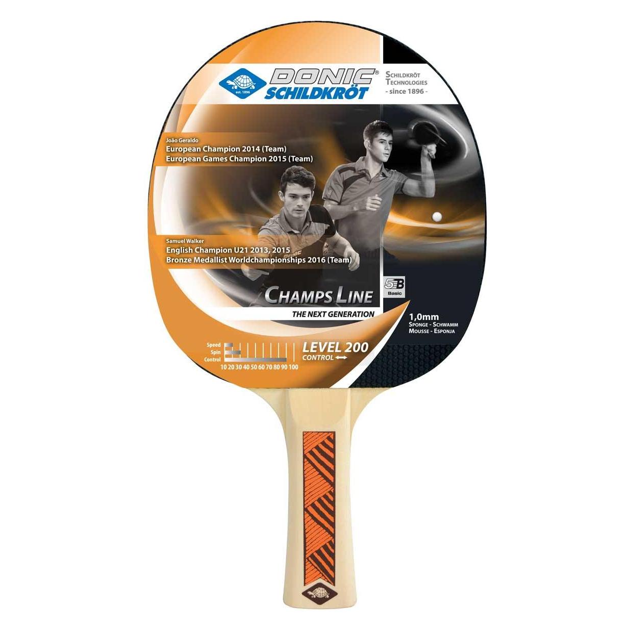 Donic Schildkröt SCHILDKRÖT Tischtennisschläger "Champs Line 200 FSC" Einsteiger-Serie, 5-faches Spezial-Sperrholz... (705122)