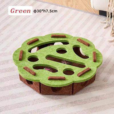 Inspired Finds Sisal Cat Scratching Post For Indoor Cats Interactive Kitten Exercise & Entertainment Toy green Round