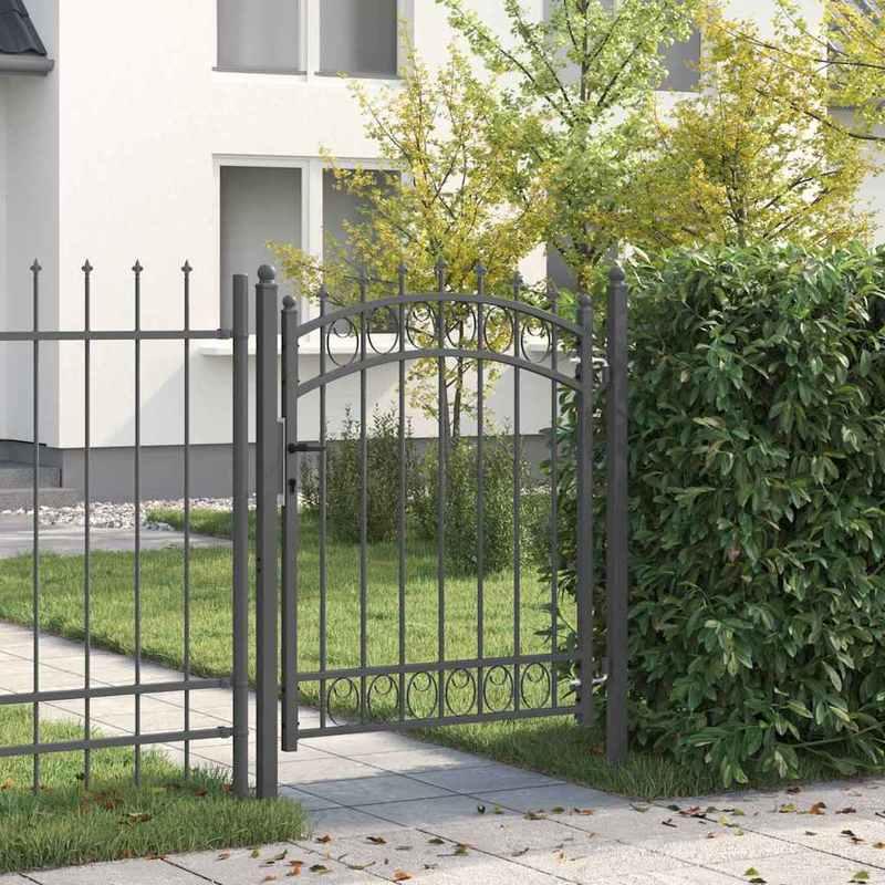 Hekpoort - 150 x 100 cm - Grauer, pulverbeschichteter Stahl - Robuste und sichere Gartenzaun