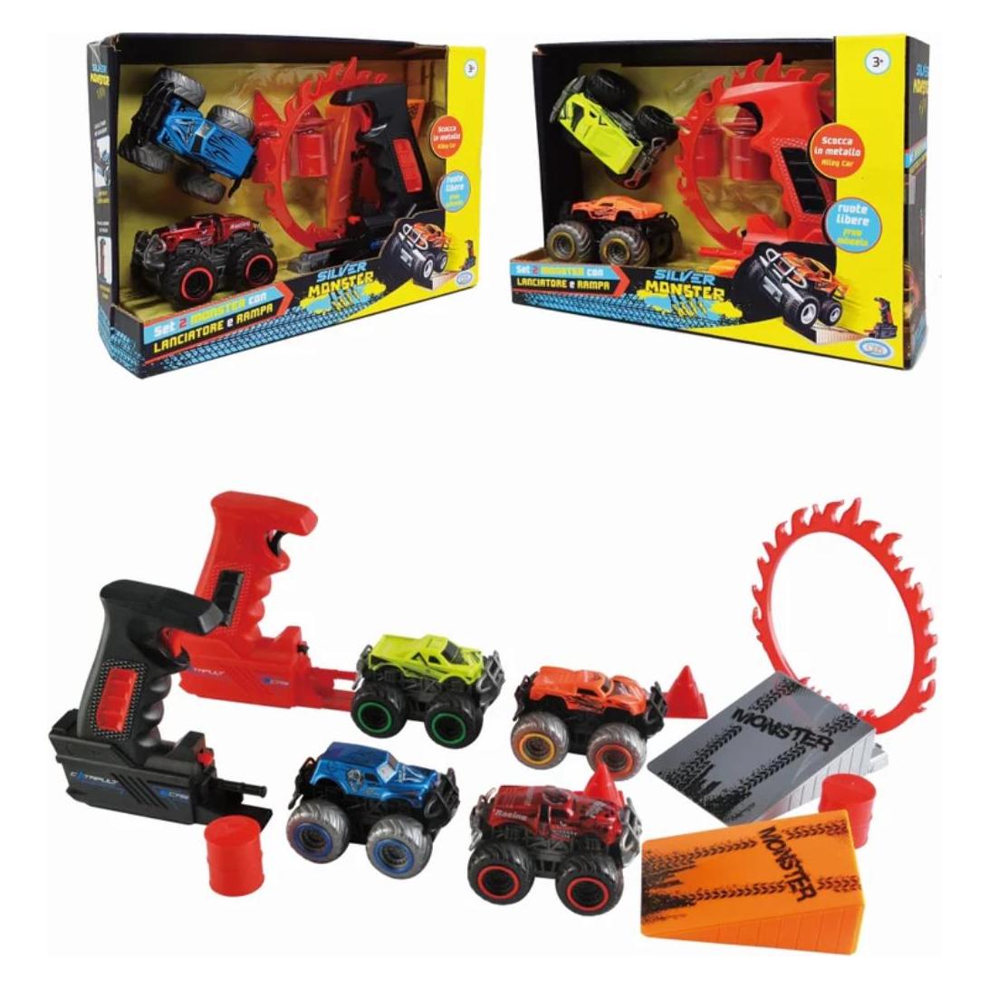 ODS Silver Monster - Set mit 2 Autos, Abschussrampe und Startrampen (58014512)