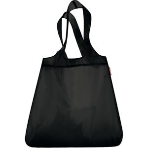 Reisenthel Einkaufstasche Mini Maxi Shopper, black, aus Polyester, in sich verstaubar, mit Henkeln, 42 x 60 cm